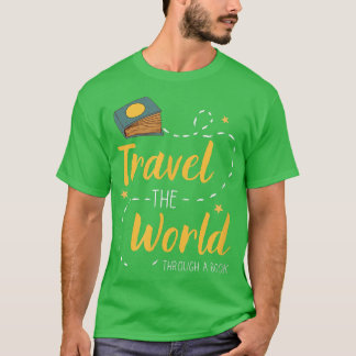 Camiseta Viagem Do Mundo Através De Um Livro De Homens, Mul