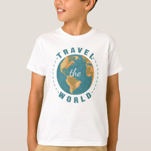 Camiseta Viagem do mundo do planeta Terra Vacinação Mapa Vi