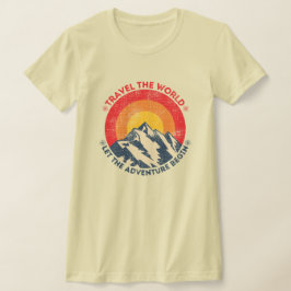 Camiseta viagem do mundo que a aventura comece a viajar