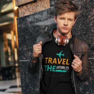 CAMISETA VIAGEM DO MUNDO TURISTA
