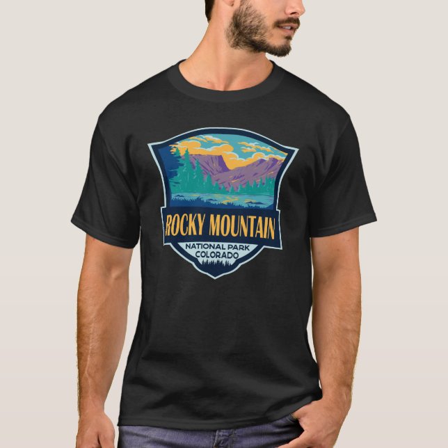 Camiseta Viagem do Parque Nacional da Montanha Rocky Teton  (Frente)