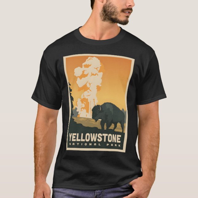 Camiseta Viagem do Parque Nacional Yellowstone (Frente)