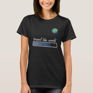 Camiseta Viagem do viajante mundial de carga e T do mundo