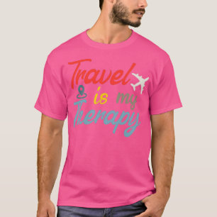 Camiseta Viagem é a minha Design de Viagem de terapia