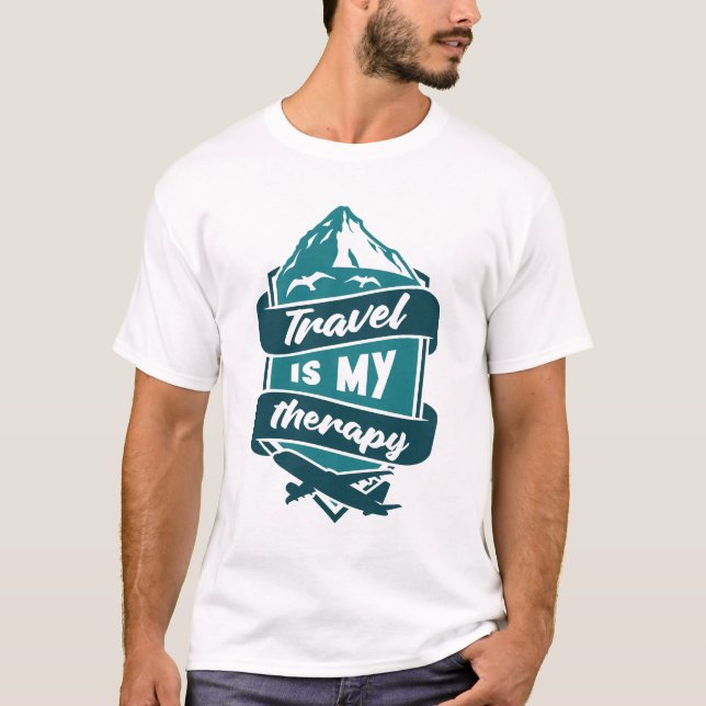 Camiseta Viagem é minha terapia (Frente)