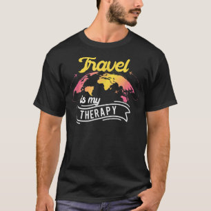 Camiseta Viagem é minha terapia viajante encantadora viajan