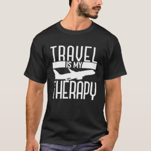 Camiseta Viagem é o meu avião de terapia, homens, mulheres,