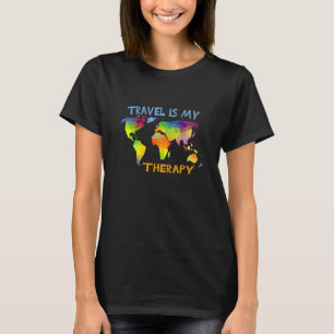 Camiseta Viagem é o meu Viagem de terapia