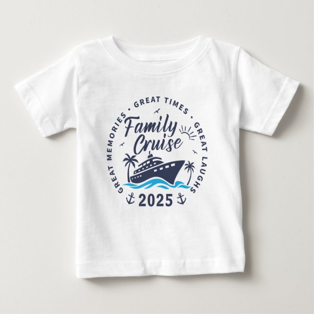 Camiseta Viagem em Cruzeiro de Família Personalizada Corres (Frente)