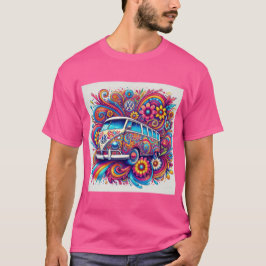 Camiseta Viagem em estrada Psychedelic VW Bus