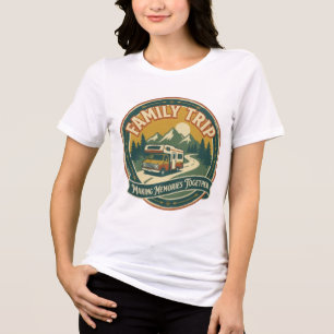 Camiseta Viagem em Família Criando Memórias Juntos Vintage