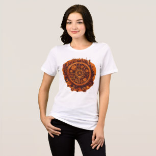 Camiseta "Viagem em frente: Roda rustica do progresso do T-