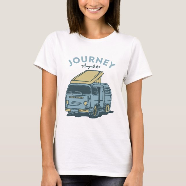 Camiseta Viagem em Qualquer Lugar (Frente)