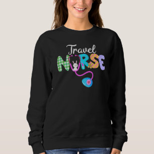 Camiseta Viagem Enfermeira Xadrez Ovo Coelho Amor Estetoscó