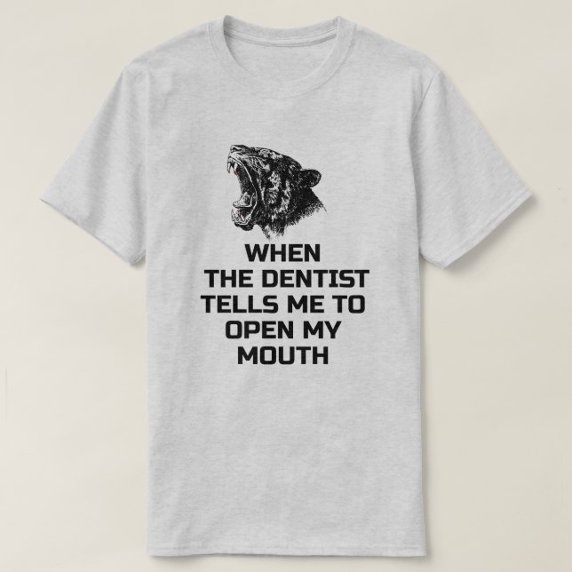 Camiseta Viagem engraçada ao dentista (Frente do Design)