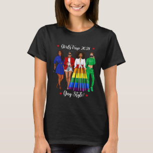 Camiseta Viagem engraçada de garotas férias LGBTQ lésbica m