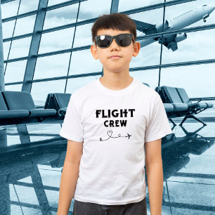 Camiseta Viagem Equipe de Voo Avião Voando Férias Modernas
