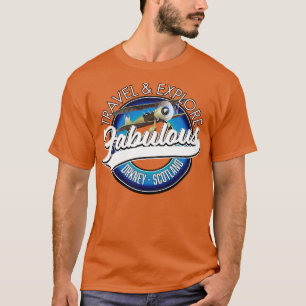 Camiseta viagem explore a fabulosa Orkney Scotlands