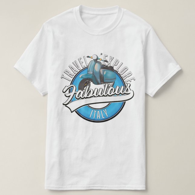 Camiseta Viagem Explore a Itália Fabulosa  (Frente do Design)