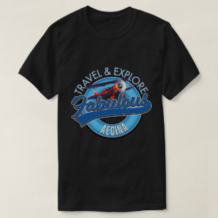 Camiseta viagem explore o fabuloso logotipo Aegina