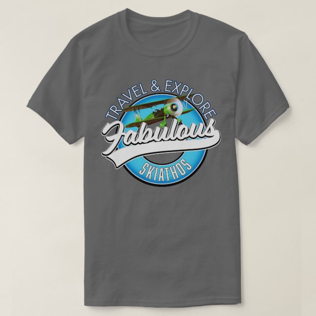 Camiseta viagem explore os fabulosos Skiathos (Frente do Design)