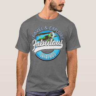 Camiseta viagem explore os fabulosos Skiathos