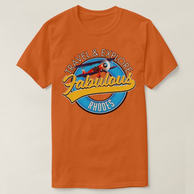 Camiseta Viagem explore Rodes fabulosos (Frente do Design)