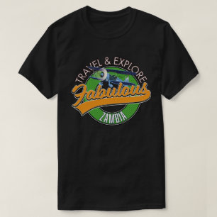 Camiseta Viagem explore zâmbia fabuloso