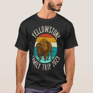 Camiseta Viagem Familiar 2023 Bison Yellowstone