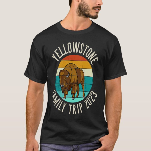 Camiseta Viagem Familiar 2023 Bison  Yellowstone (Frente)