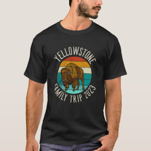 Camiseta Viagem Familiar 2023 Bison Yellowstone