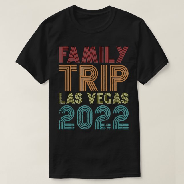 Camiseta Viagem Familiar Las Vegas 2022 Vintas Matching Vin (Frente do Design)