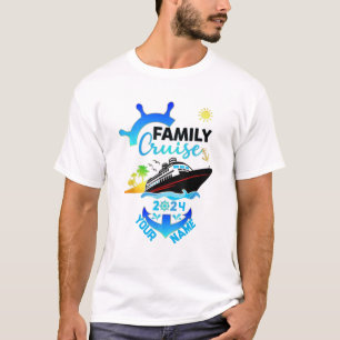 Camiseta Viagem Familiar Personalizada e Fofa em Navio de C