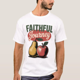 Camiseta Viagem Fiel Pear Apple Retro Christian Tee