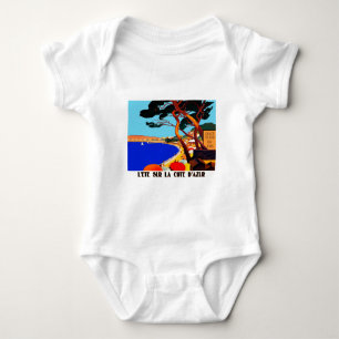 Camiseta Viagem francês Vintage Cote D'Azur
