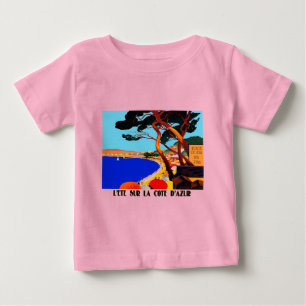 Camiseta Viagem francês Vintage Cote D'Azur
