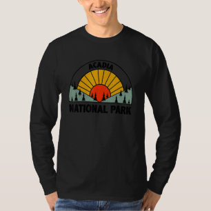Camiseta Viagem Gráfica Retro Parque Nacional Acadia Vintag
