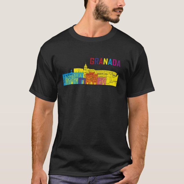 Camiseta Viagem Granada Espanha Europa Vacinação da família (Frente)