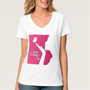 Camiseta Viagem internacional da mulher feliz d