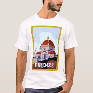 Camiseta Viagem italiano do vintage do ~ de Firenze