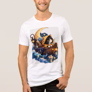 Camiseta Viagem Mágica da Lua Gato – Aventura Fantástica no
