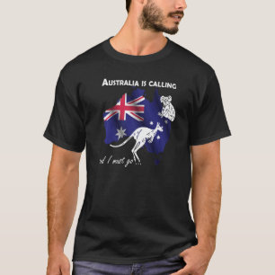 Camiseta Viagem para a Austrália para Koala e Kangaroo como