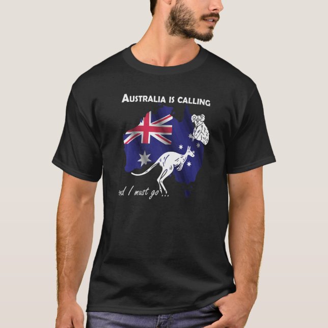 Camiseta Viagem para a Austrália para Koala e Kangaroo como (Frente)