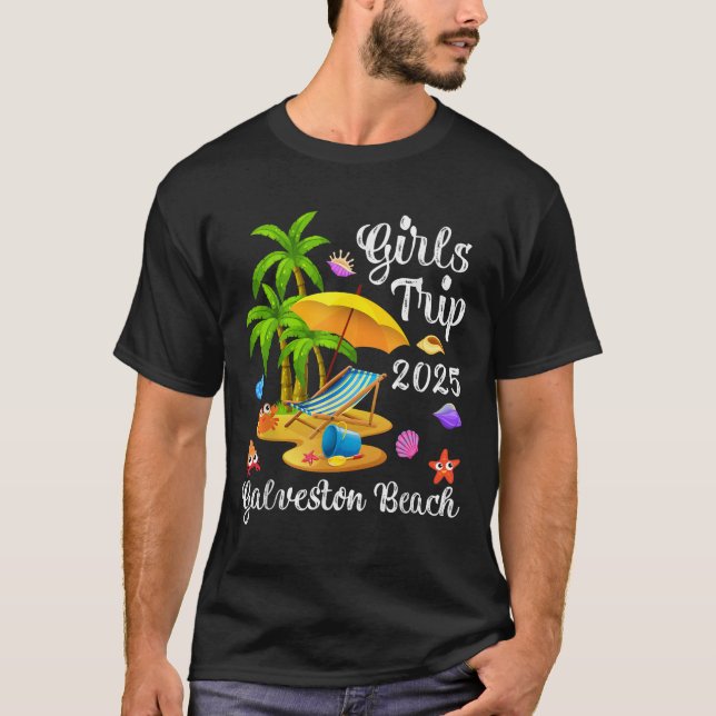 Camiseta Viagem para Meninas 2025 Férias de Verão no Texas  (Frente)
