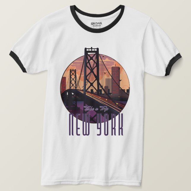 Camiseta Viagem Para Nova York (Frente do Design)