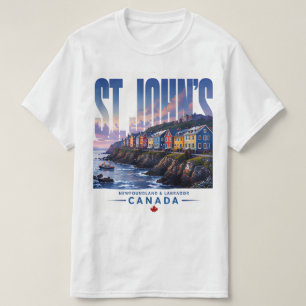 Camiseta Viagem para St Johns Terra Nova Cidade Costeira Co