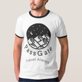 Camiseta Viagem PassGate Sempre Branco Camisa-T de Homens