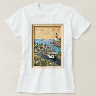 Camiseta Viagem pela Estrada Antiga ao Farol Costeiro de Co