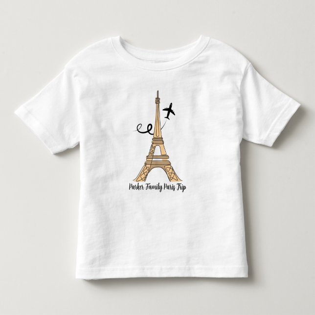 Camiseta Viagem Personalizada a Paris Chic Torre Eiffel (Frente)