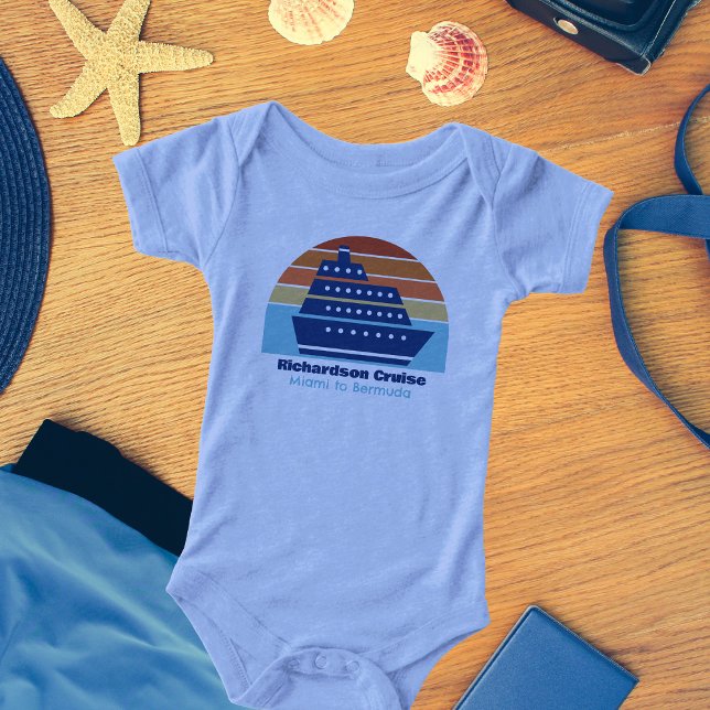 Camiseta Viagem Personalizável da Família Sunset de Navio d (Criador carregado)